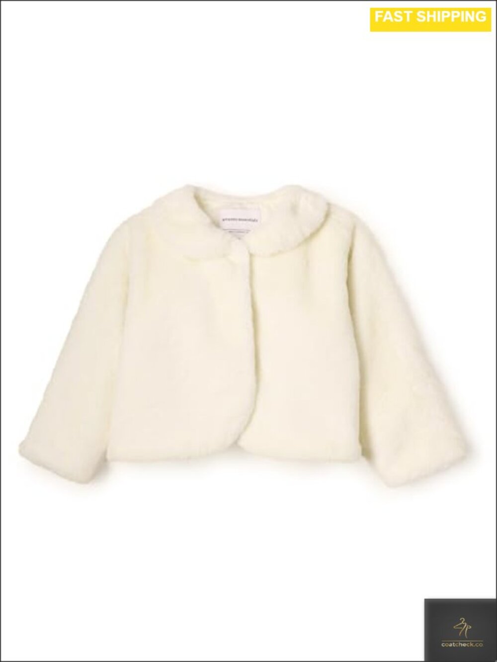 Sofia Grainge Toddler Faux Fur Jacket Cropped Satin Lined